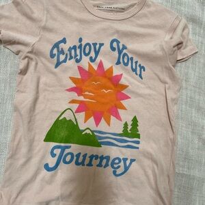 Anthropologie "Enjoy Your Journey" Blush graphic t-shirts